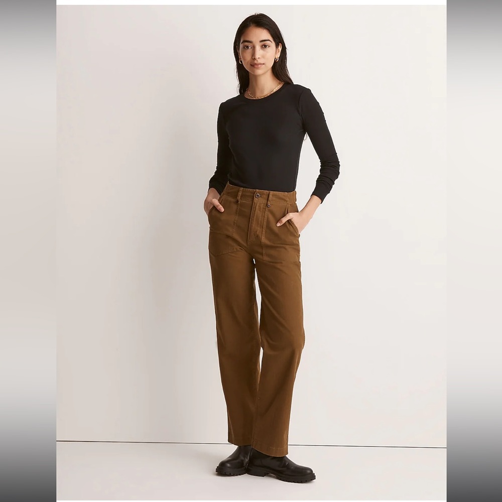 NWT MADEWELL
The Perfect Vintage Wide-Leg Pant: Utility Edition